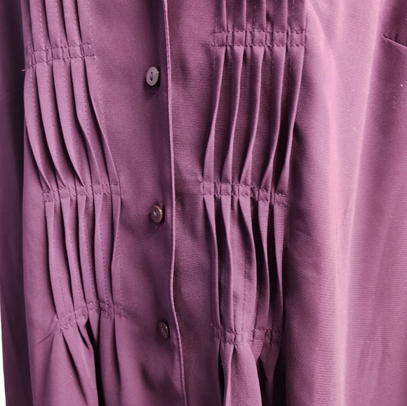 NWT Croft & Barrow XL Dark Purple Button down Dress Shirt - Picture 4 of 15